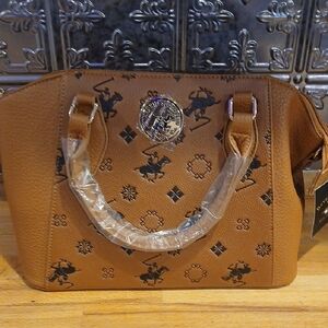 Beverly Hills Polo Club Tan Satchel